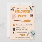 Kind Schattigee Ghost Halloween Kostuum Party Kaart (Voorkant)