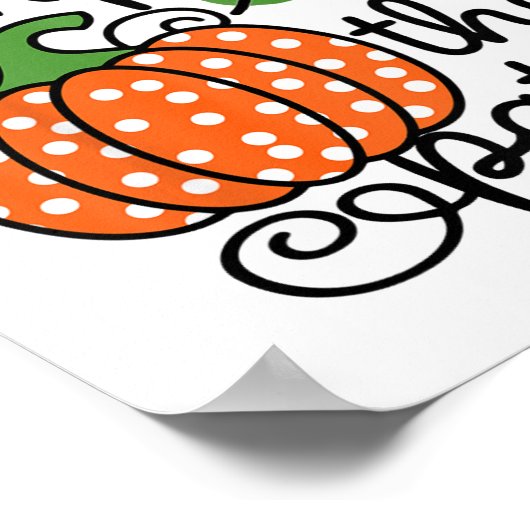 Kind Schattigee pompoen in de patch door Poster (Hoek)