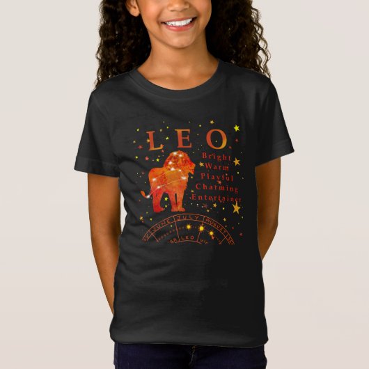 Kind Schattigee Retro Zodiac Traits T-shirt (Voorkant)