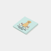 Kind Scholar Golden Retriever Bookish Yellow Art Post-it® Notes (Schuin)
