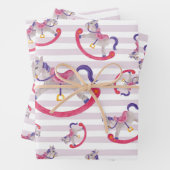 Kind-schommelingspatroon Inpakpapier Vel (In situ)