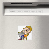 Kind schrijven op bureau magneet (Insitu (Vaatwasser))