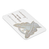 Kind Seksueel Misbruik Bewustheid Witte Ribbomagne Magneet (Rechterzijde)