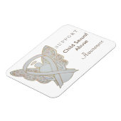 Kind Seksueel Misbruik Bewustheid Witte Ribbomagne Magneet (Linkerzijde)