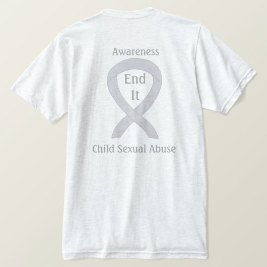 Kind Seksuele misbruikbewustmaking Aangepaste TShi T-shirt (Design achterkant)