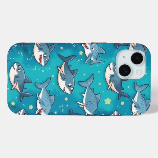 kind shark phone case (Achterkant (horizontaal))