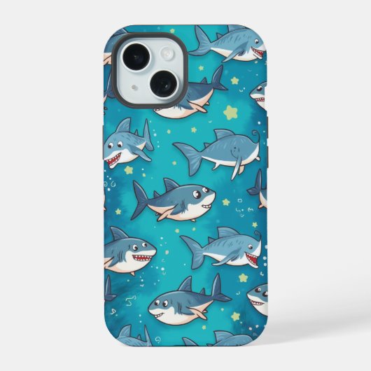 kind shark phone case iPhone 15 case (Achterkant)