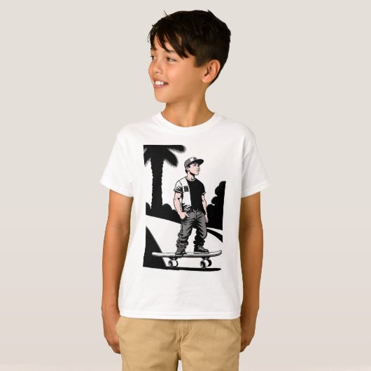 Kind Skateboarding T-Shirt (Voorkant volledig)
