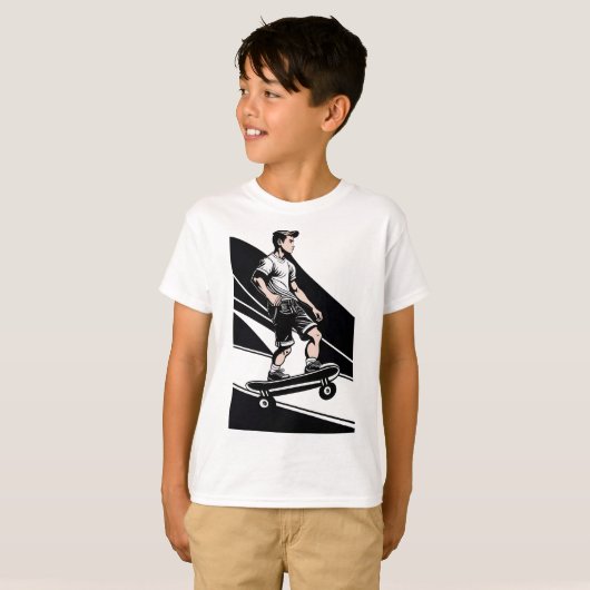Kind Skateboarding T-Shirt (Voorkant volledig)