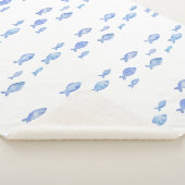 Kind Slaapkamer Baby Blue zee Vis Sherpa Deken (3/4)