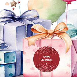 Kind Snowflakes Red Party Crafts Ronde Sticker