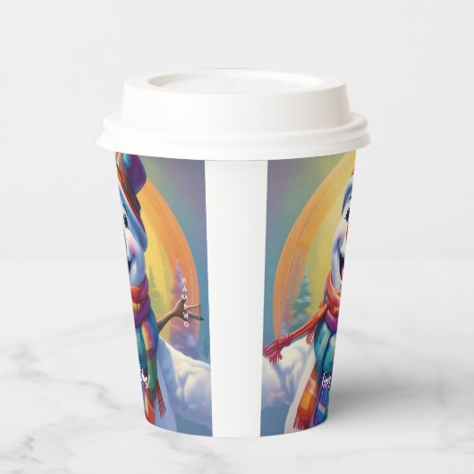 Kind Snowman Paper Cup Papieren Bekers (Links)