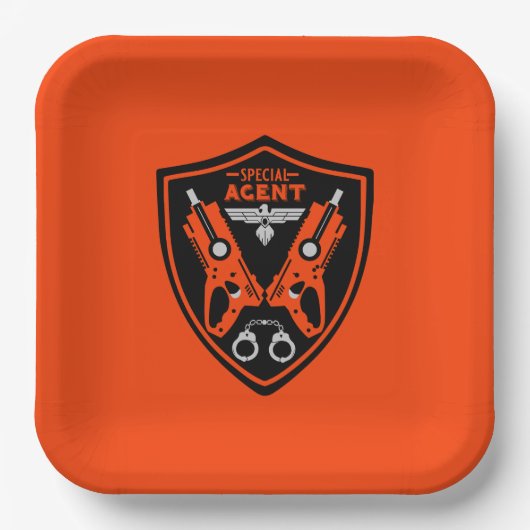 Kind speciaal agent papieren bordje (Voorkant)