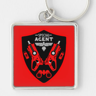 Kind speciaal agent sleutelhanger