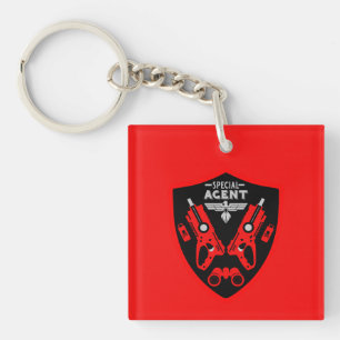Kind speciaal agent sleutelhanger