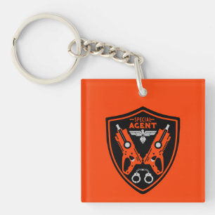Kind speciaal agent sleutelhanger