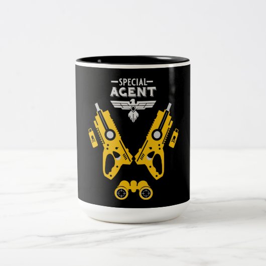 Kind speciaal agent tweekleurige koffiemok (Center)