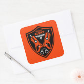 Kind speciaal agent vierkante sticker (Envelop)