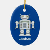 Kind speelgoed, aangepaste naam kerstboom keramisch ornament (Voorkant)