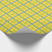 Kind speelgoed blokkeert PLAID-inpakpapier/geel Cadeaupapier (Hoek)