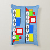 Kind - Speelgoed-stoomtrainkussen met naam Accent Kussen (Achterkant (Verticaal))