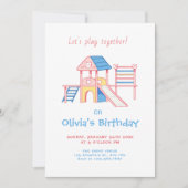 Kind speeltuin verjaardag kaart (Voorkant)