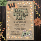 Kind Spooky Halloween Gamer Verjaardagsfeest Kaart