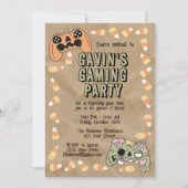 Kind Spooky Halloween Gamer Verjaardagsfeest Kaart (Voorkant)