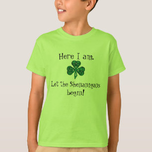 Kind St. Patrick's Day Laat de Shenanigans beginne T-shirt