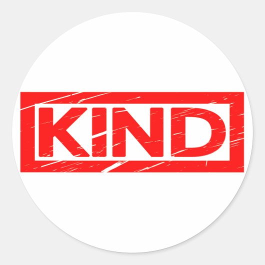 Kind Stamp Ronde Sticker (Voorkant)