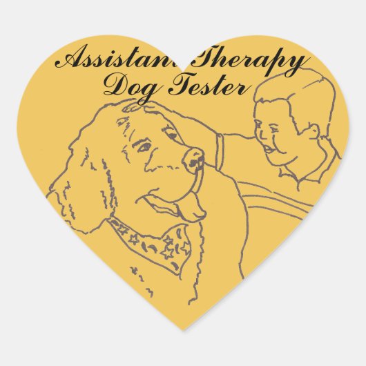 Kind Sticker~Assistent Tester Hart Sticker (Voorkant)