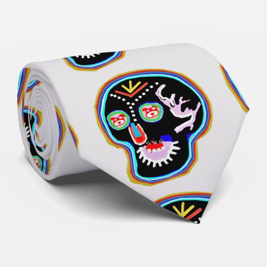 KIND Stuff : Ghost glimlachen in Friendly Frog Stropdas (Opgerold)