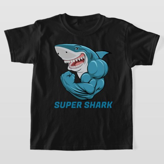 Kind Super Shark T-Shirt (Laagn)