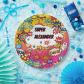 Kind superheld Geweldige Comic Birthday Paper Bord (Feest)