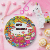 Kind superheld Geweldige Comic Birthday Paper Bord (Feest)