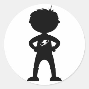 Kind Superhero Silhouette Sticker