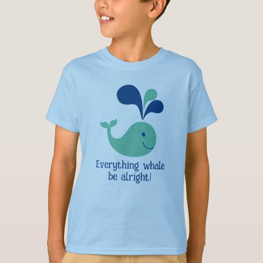 Kind T-shirt "Alles Whale Be Alright!" (Voorkant)