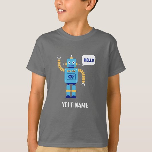 KIND T SHIRT MET ROBOT EN DOUANNAAM (Voorkant)