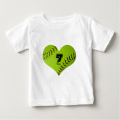 kind T-shirt met softball-hart (Voorkant)