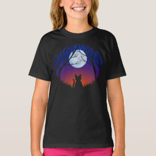 Kind T-shirt met zwarte kat Vet Kat Kind Reut