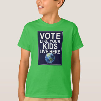 Kind T-shirt - Stem zoals je Kinderen hier wonen