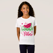 Kind T-Shirt van Watermeloen Summer Vibes (Voorkant volledig)