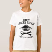 kind T-shirt zwart Bob Saucer Repair logo (Voorkant)