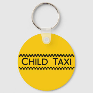 Kind Taxi Funny Design for Driving Fathers/Moms Sleutelhanger