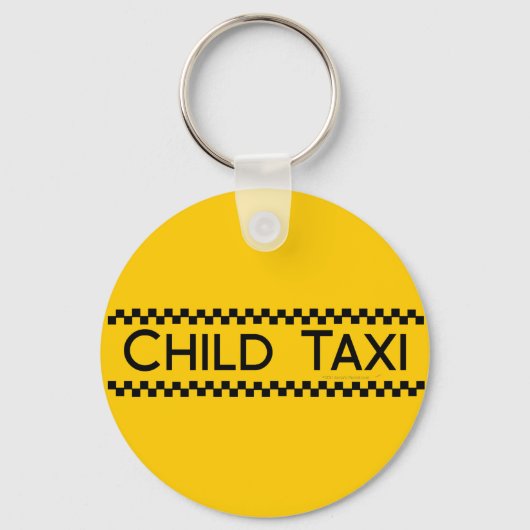 Kind Taxi Funny Design for Driving Fathers/Moms Sleutelhanger (Voorkant)