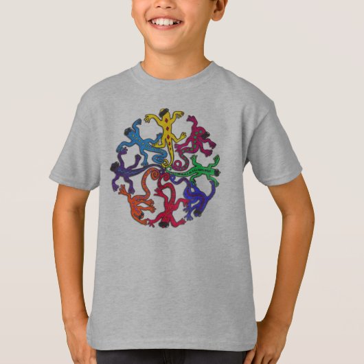 Kind Tee Shirt - Circle of Lizards (Voorkant)