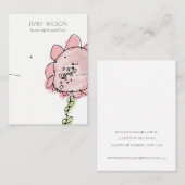 Kind Tekenen Blush Roze ventilator Ketting Visitekaartje (Voorkant / Achterkant)