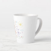 Kind tekenen vader latte Mok (Rechterhoek)