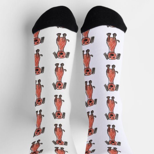 Kind Tekening Kind Kunst Gepersonaliseerd Sokken (Top)