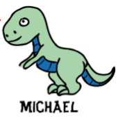 Kind tekening van een T-Rex baby body Romper